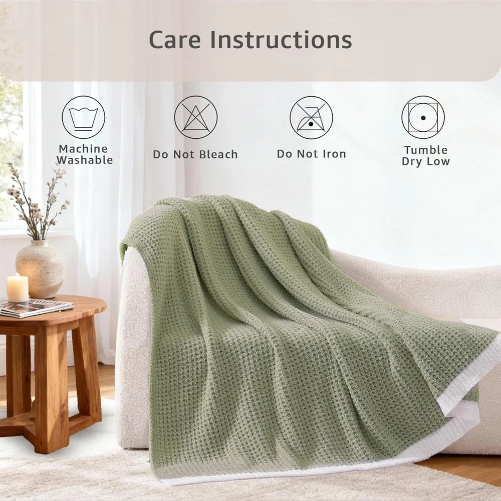 Wrensonge Sage Green‎ Throw Blanket Twin 60x80 Soft Cozy Textured New